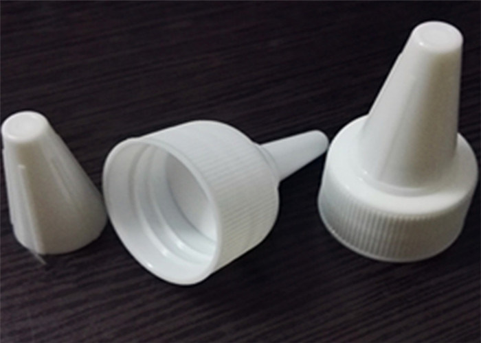 Pure White Plastic Bottle Screw Caps , PET Bottle Cap With Long Nose