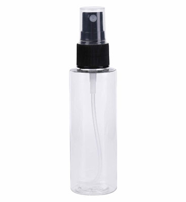 Transparent PET Plastic 100ml Cosmetic Jars With 24mm Pump