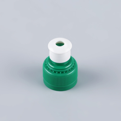 BPA Free Cosmetic Bottle Caps Ribbed 24/410 Push Pull Cap