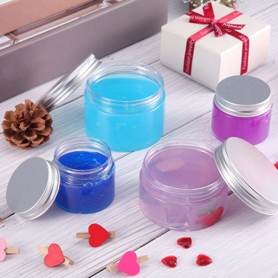 2.13 Inch Clear Plastic 4 Oz Cosmetic Jars With Lids With Lids Leakproof