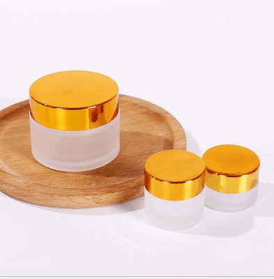 30ml Lotion Frosted Glass Jar With Aluminum Lid No Leakage