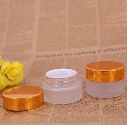 30ml Lotion Frosted Glass Jar With Aluminum Lid No Leakage