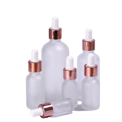 Rose Gold Frosted Eye Dropper Bottles 3ml 5ml 10ml 15ml