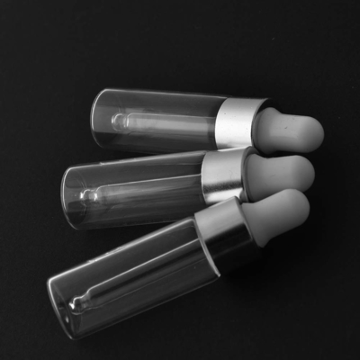 Silver Mini 5ml Essential Oil Bottles OEM ODM Glass Dropper Bottles