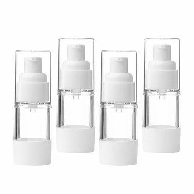 Plastic PP 15ml White Airless Pump Bottle Packaging Cosmetic