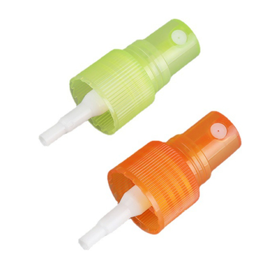 Green Orange Plastic 24mm Mist Spray Pump For PET Bottle