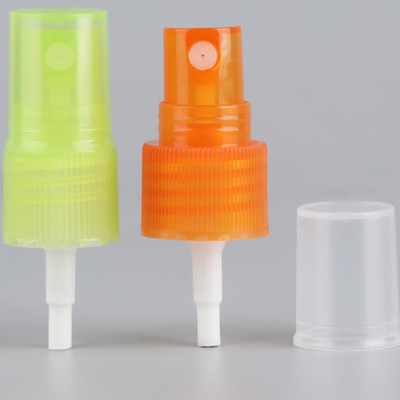 Green Orange Plastic 24mm Mist Spray Pump For PET Bottle