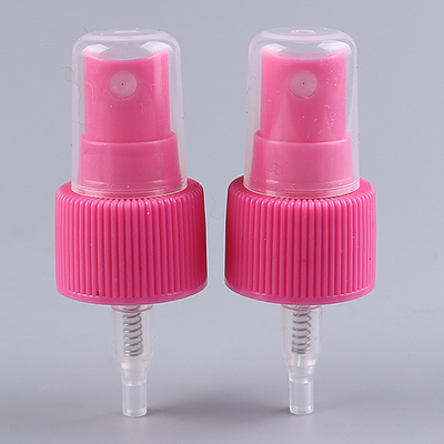 Pink Ribbed Mist Pump Sprayer 24mm Atomiser Spray Cap With Tube