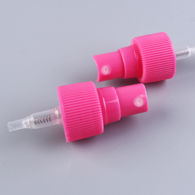 Pink Ribbed Mist Pump Sprayer 24mm Atomiser Spray Cap With Tube