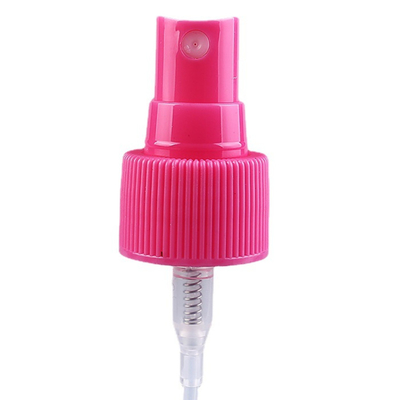 Pink Ribbed Mist Pump Sprayer 24mm Atomiser Spray Cap With Tube