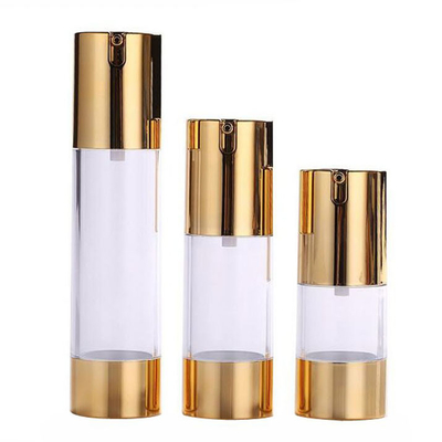 Plastic AS 50ml 30ml 15ml Airless Pump Bottles For Cosmetics