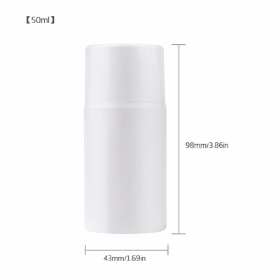 Lotion PP Airless Pump Bottle 50ml With Screen Printing