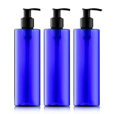 Brown Blue PET 200ML Refillable Lotion Container With Pump For Liquid