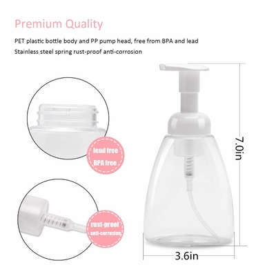 Transparent 500ml Empty Plastic Lotion Bottles With Pump 28mm