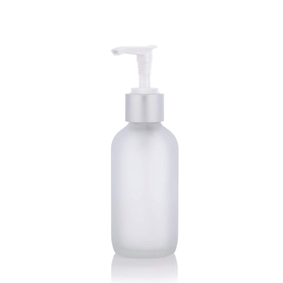 LinDeer White 100ml Frosted Glass Pump Lotion Bottle ODM