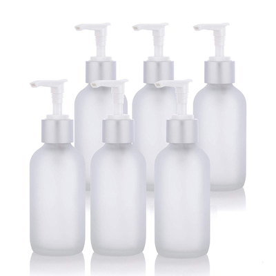 LinDeer White 100ml Frosted Glass Pump Lotion Bottle ODM