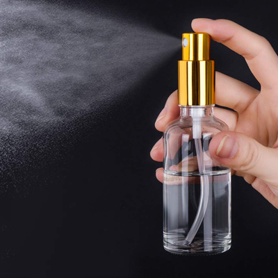 Anodized Aluminum Fine Mist Spray Bottle 50ml Glass Pump Dispenser