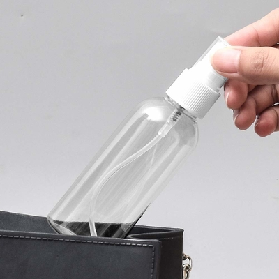 Transparent PET Plastic 100ml Cosmetic Jars With 24mm Pump